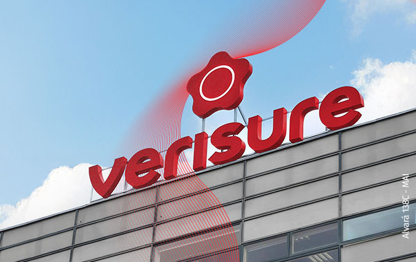 Fotografia da sede com o logotipo da verisure