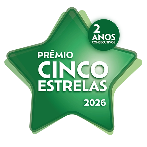 Selo do Prémio Cinco Estrelas de 2026 atribuído à Verisure